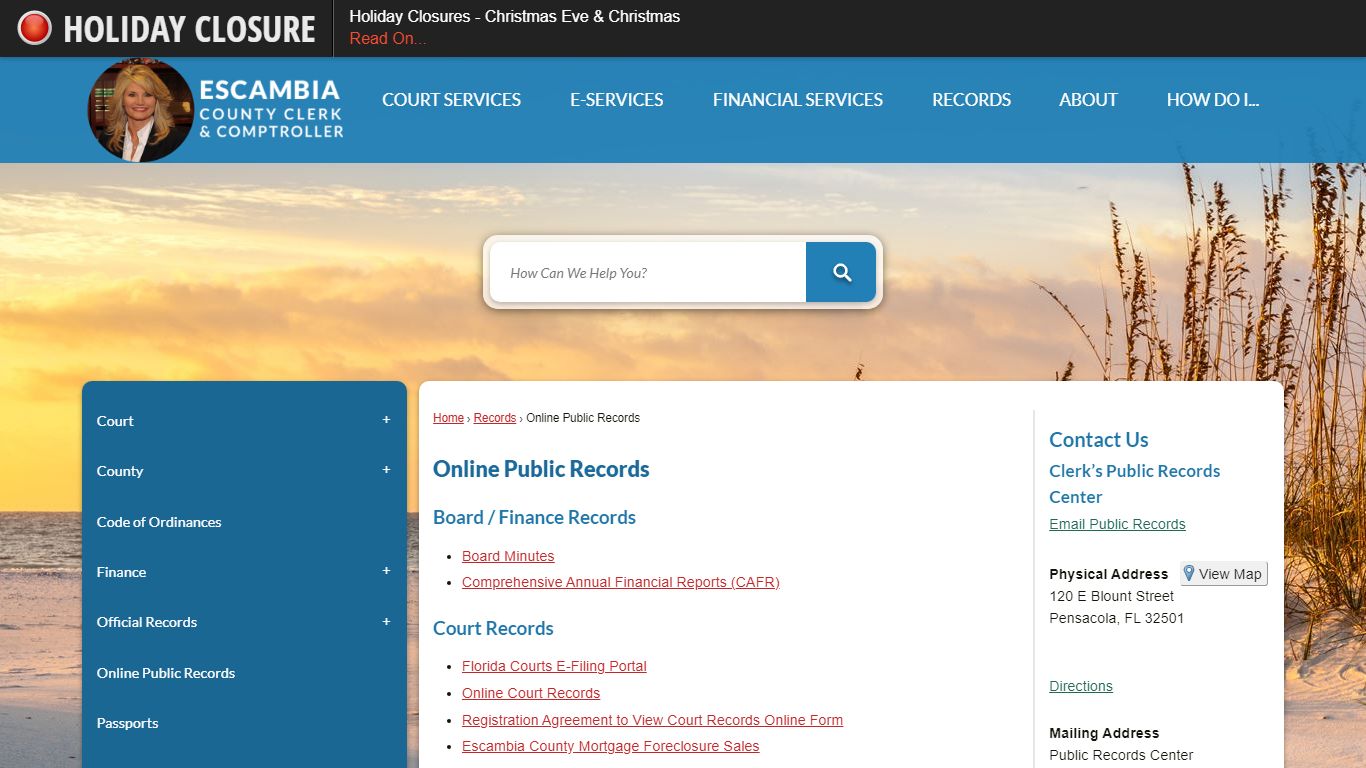 Online Public Records | Escambia County Clerk, FL